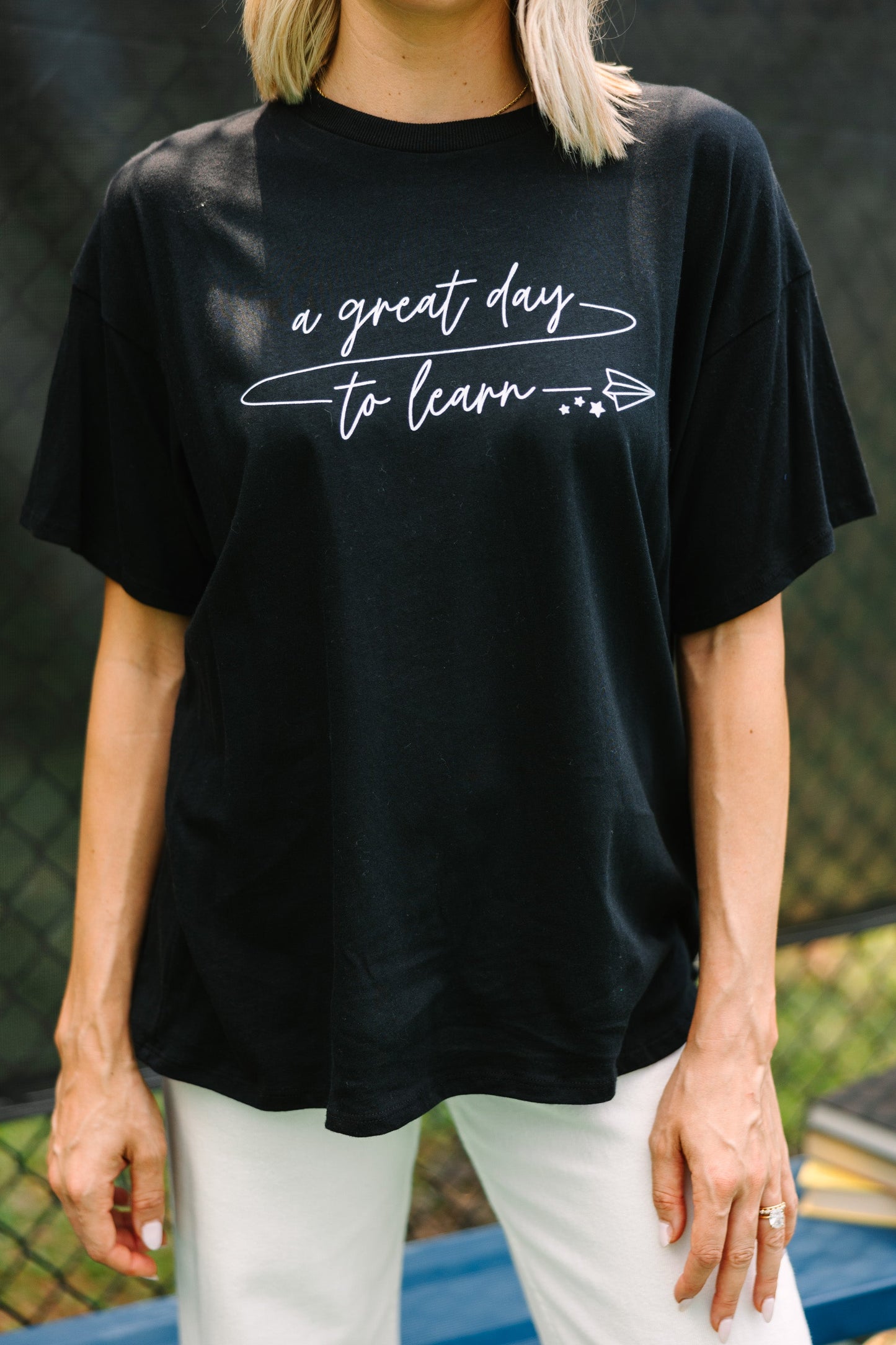 It's A Great Day To Learn Print Graphic Tees for Women