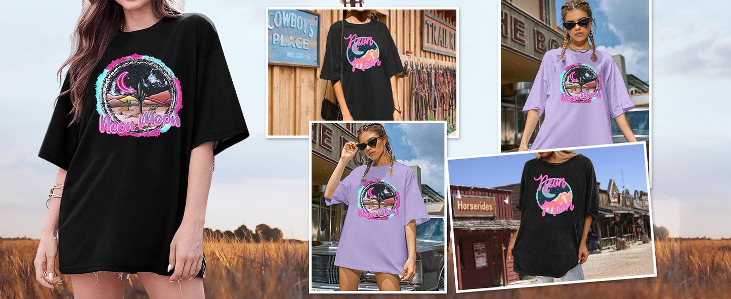 Neon Moon Print Tee