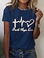Faith Hope Love Print Tees for Women