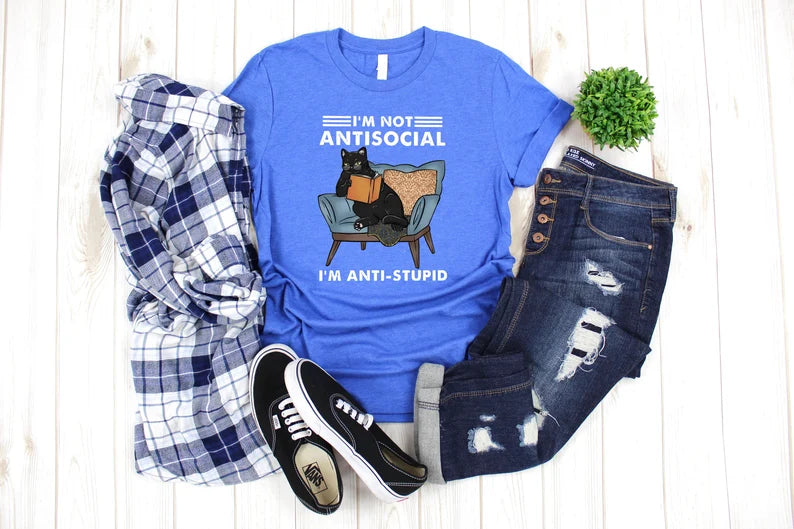 I am Anti -Stupid Printed  Shirts