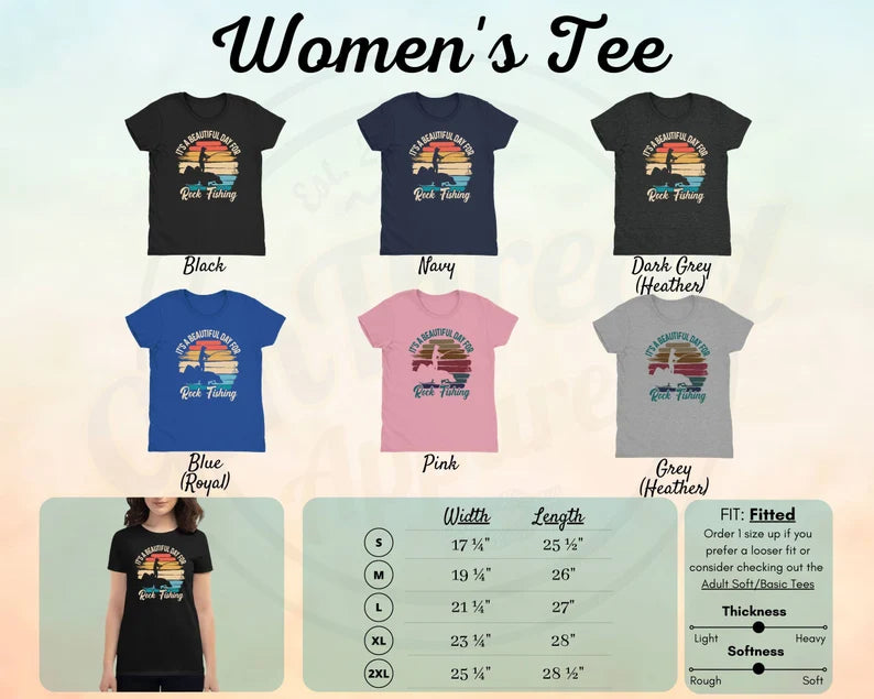 Rock Fishing Shirt | Beautiful Day for Rock Fishing | Retirement Gift