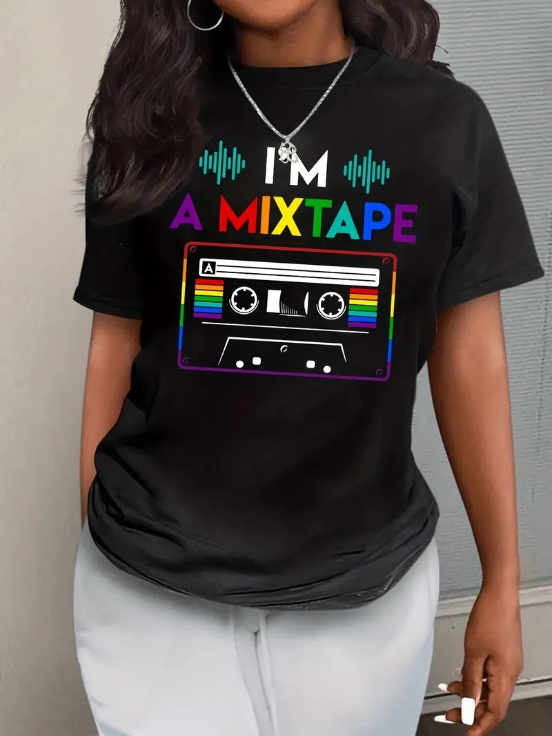 I am a Mixtape Printed Vintage T Shirts