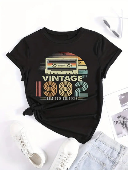 1982 Letter and Tape  Print Tees