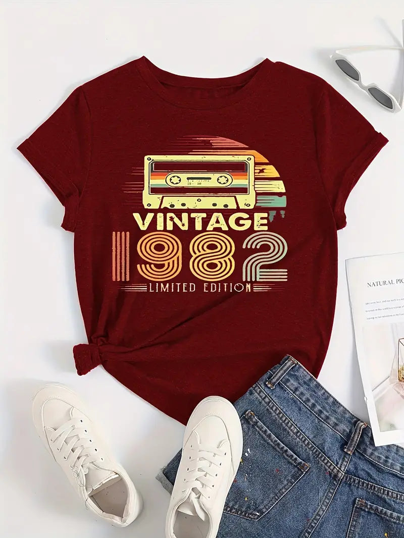 1982 Letter and Tape  Print Tees