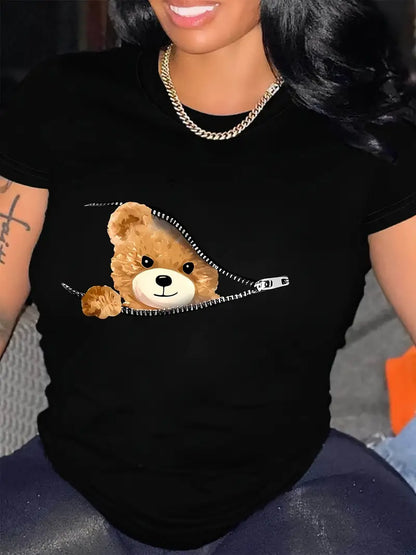 Bear Print T Shirts