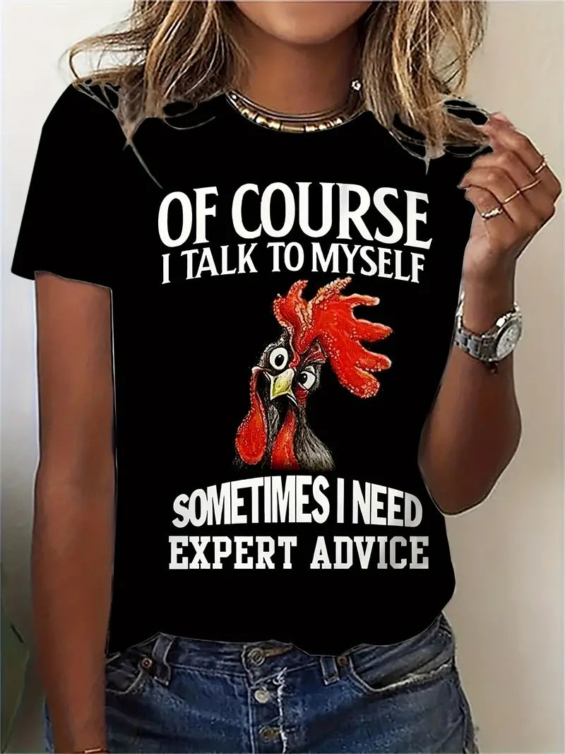 Of Course I Talk Myself-Funny T Shirts for Women
