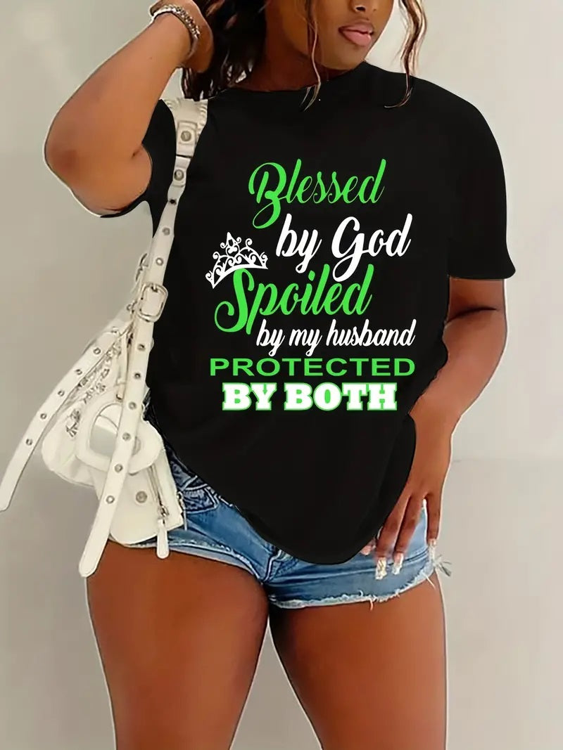 Blessed By God Print Tee