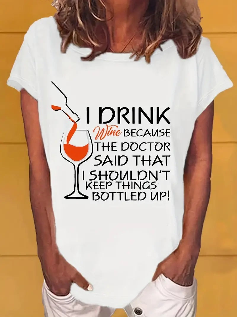 Summer Wine Print Shirts with Clever Sayings