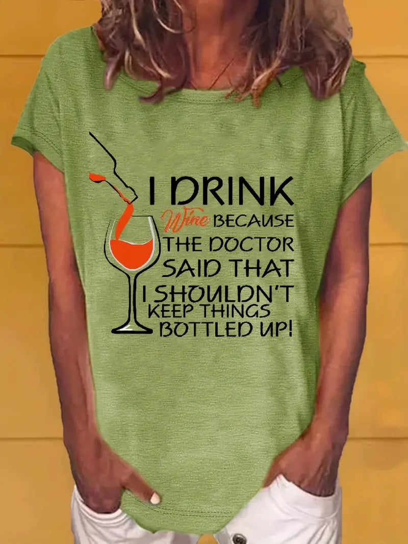 Summer Wine Print T Shirt