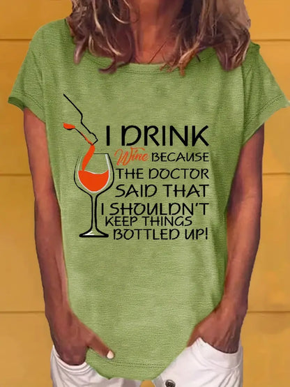 Summer Wine Print T Shirt