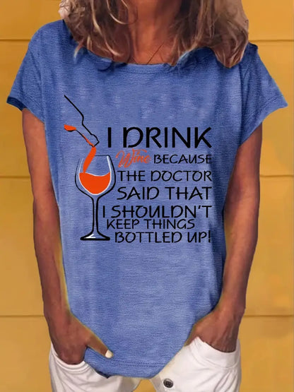 Summer Wine Print T Shirt