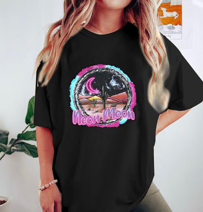 Neon Moon Print Tee
