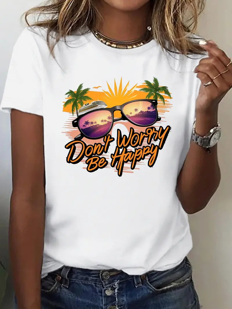 Don't worry be happy Beach Tees