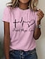Faith Hope Love Print Tees for Women