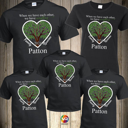Heart Tree Custom  Name  Reunion T Shirts