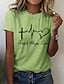 Faith Hope Love Print Tees for Women