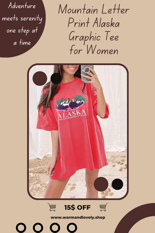 Alaska Mountain Oversized T-Shirts