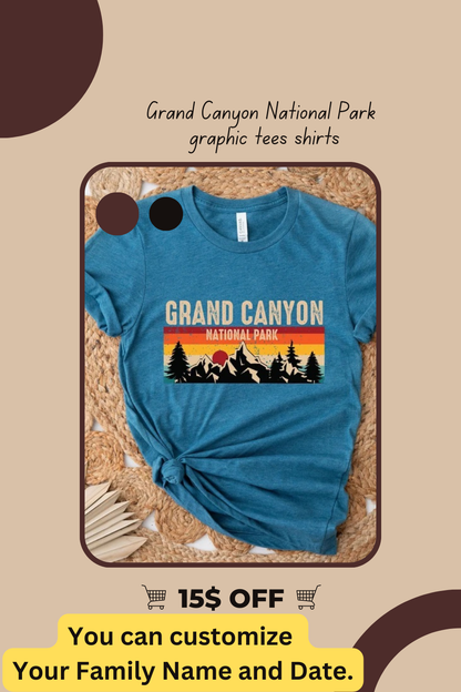 Grand Canyon National Park graphic tees shirts