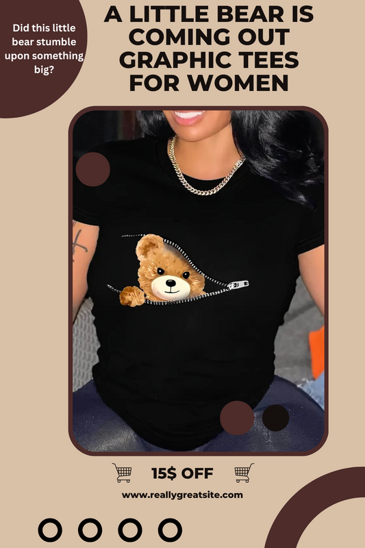 Bear Print T Shirts