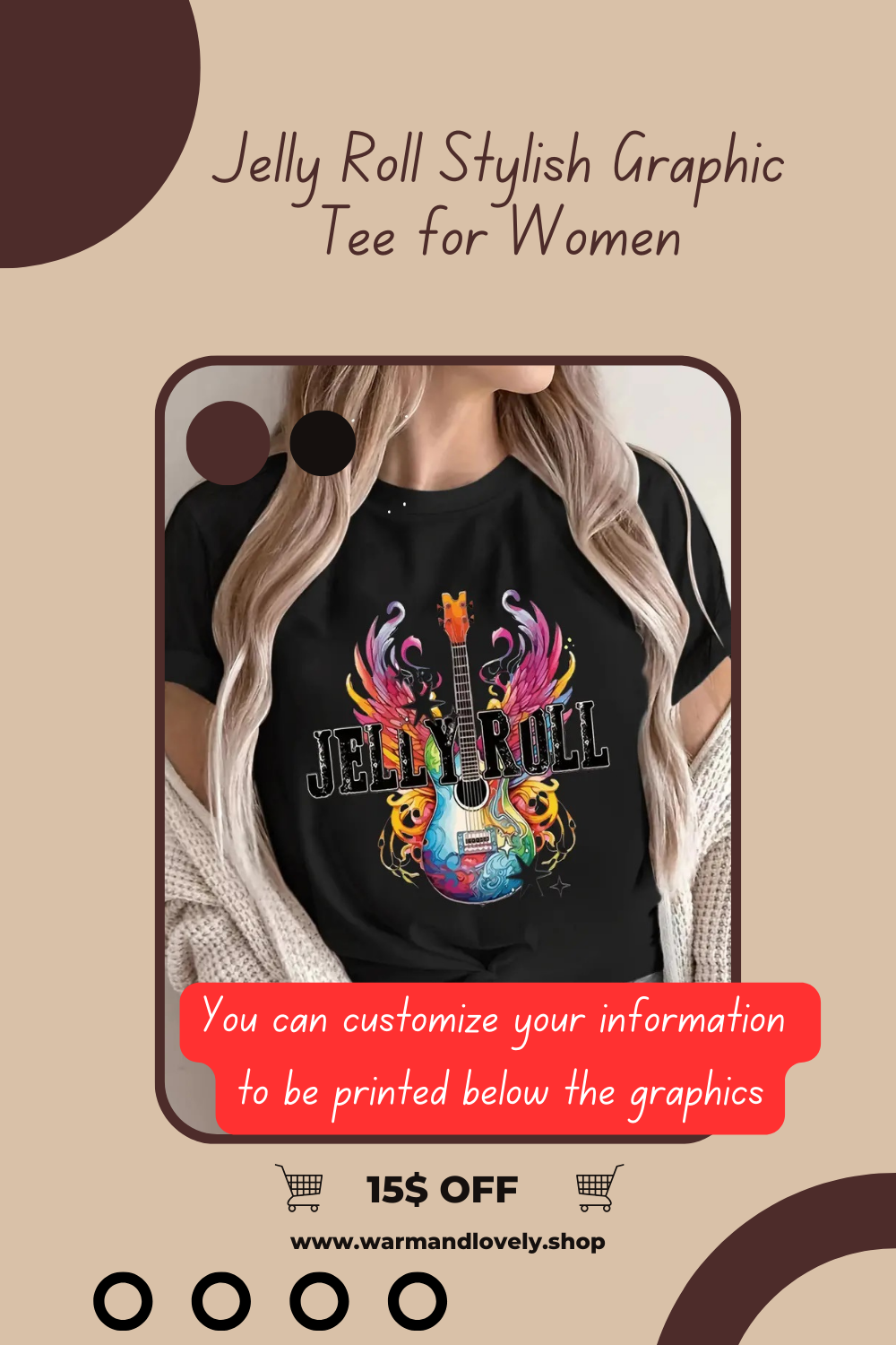 Jelly Roll Stylish Print  T Shirts