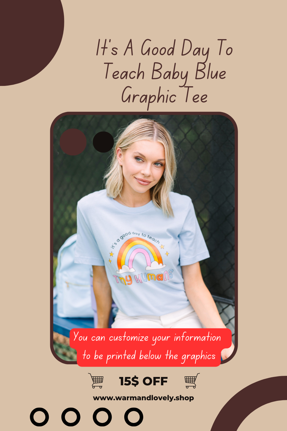 It's A Good Day To Teach Baby Blue Graphic Tee