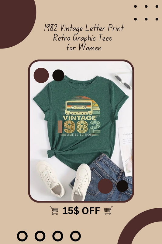1982 Letter and Tape  Print Tees