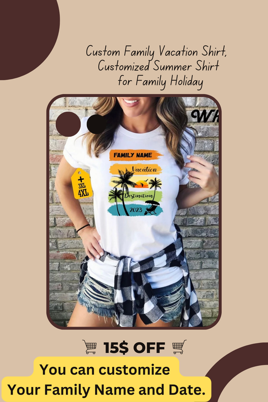 Custom Destination Vacation Shirts for The Beach