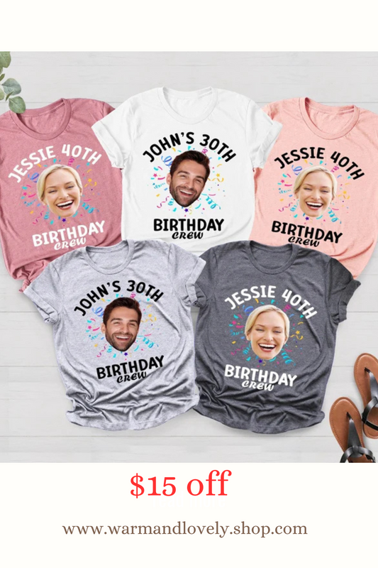 Custom It's My Birthday Face Name and Age Shirt