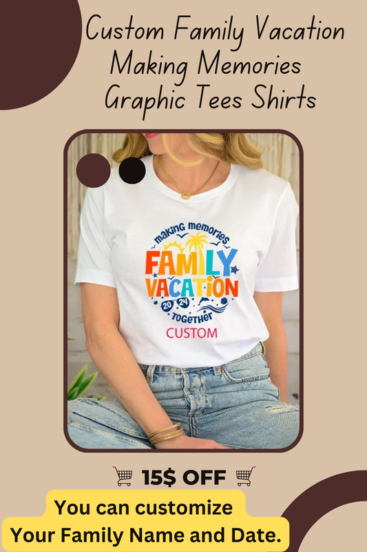 Custom family vacation t shirts 2025