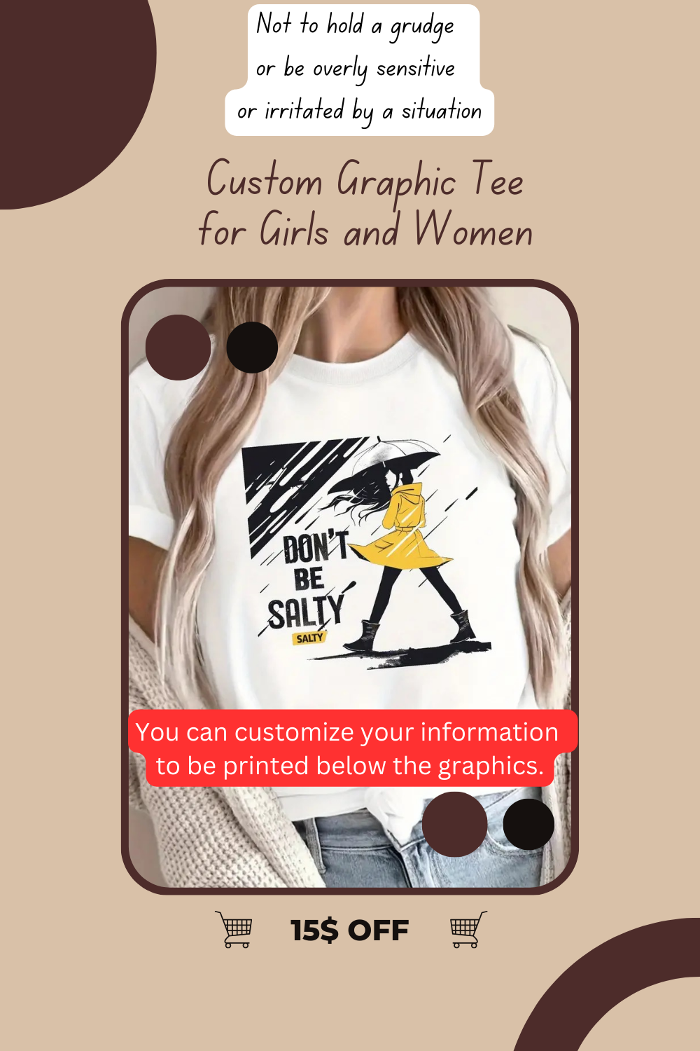 Do Not Be Salty Print  Sarcastic Shirts