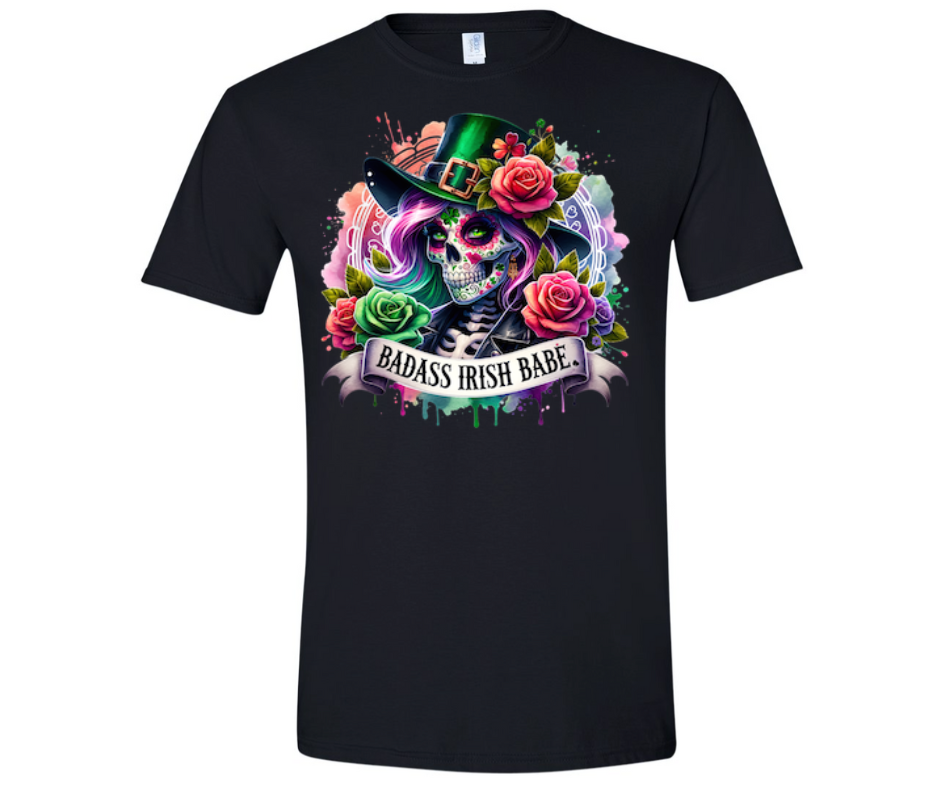 Irish Babe Print Badass T Shirts