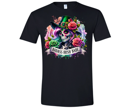 Irish Babe Print Badass T Shirts