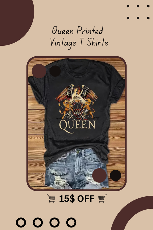 Queen Printed Vintage T Shirts