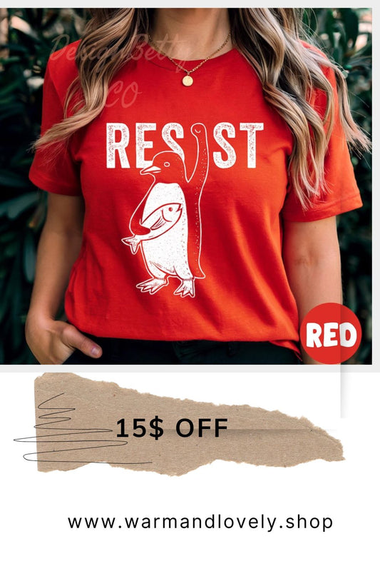 Resist Penguin T Shirt