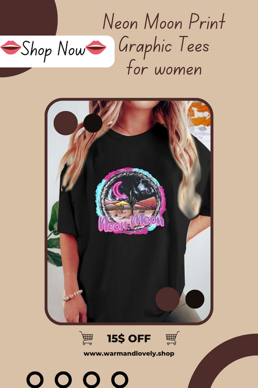 Neon Moon Print Tee