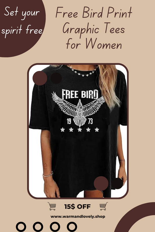 Free Bird 1973 Print Tees