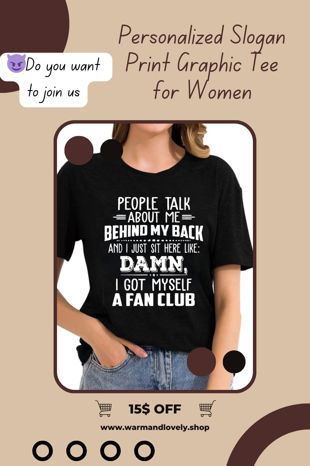 Personalized Slogan Print Graphic Tees for Women