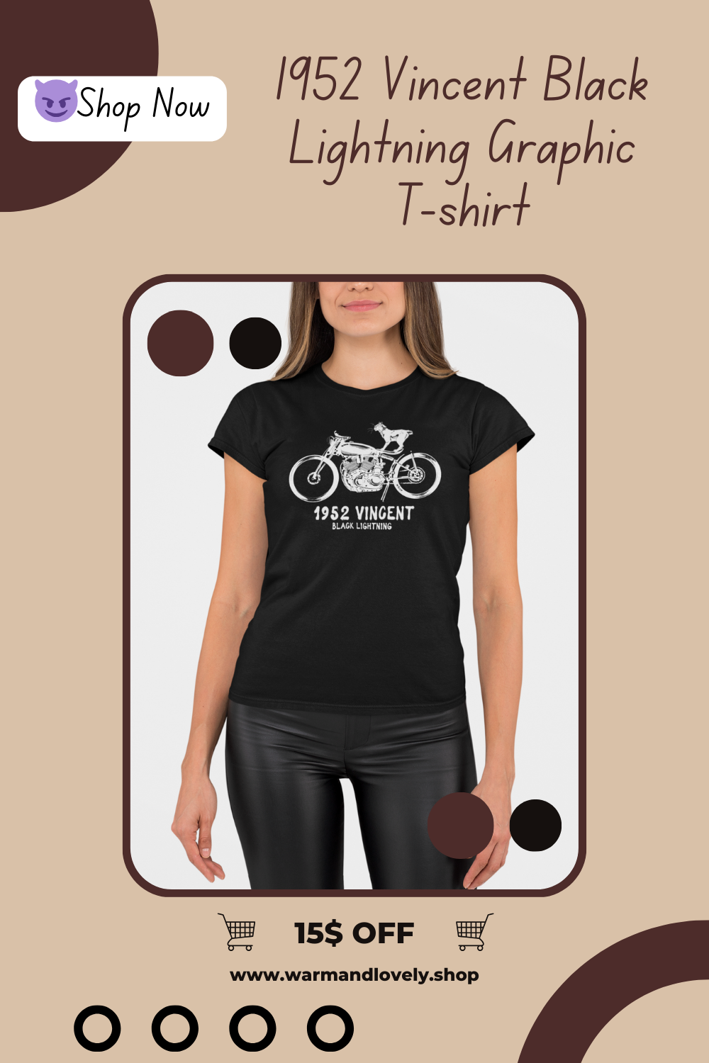 1952 Vincent Black Lightning Graphic  T-shirt