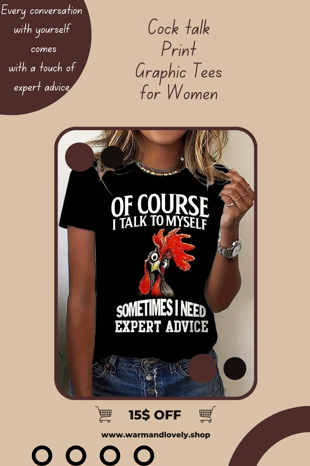 Of Course I Talk Myself-Graphic Tee for Women