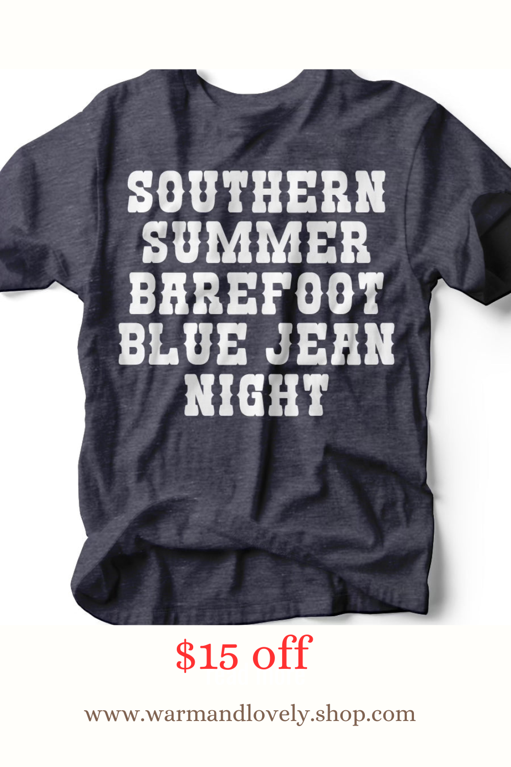 Southern Summer Barefoot Blue Jean Night T-Shirt 