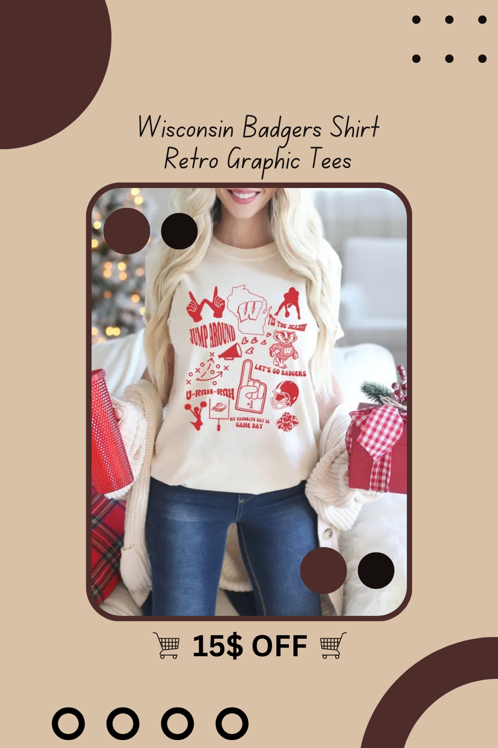 Wisconsin Badgers Shirt Retro Graphic Tees
