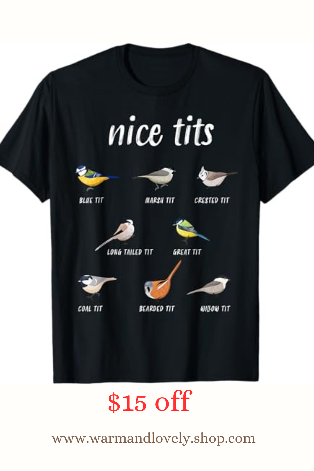 Nice Tits Tee for Bird Watcher Lover