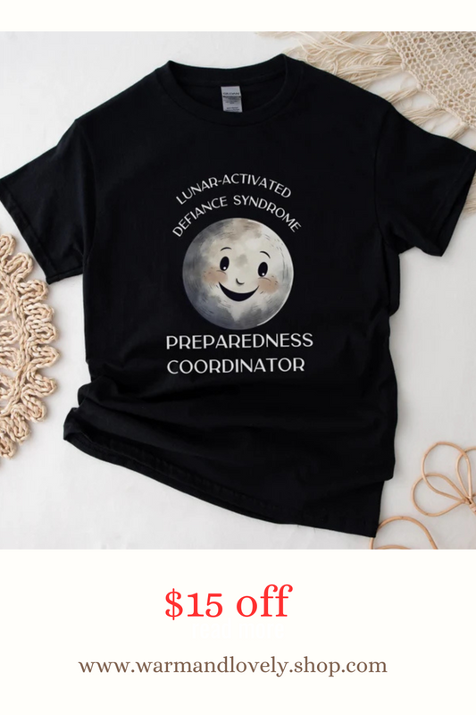 full moon drawing t shirt