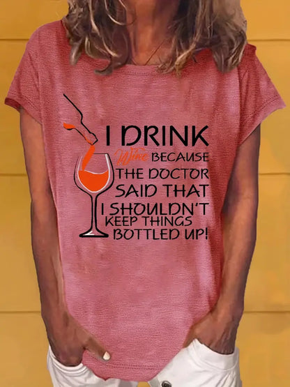 Summer Wine Print T Shirt