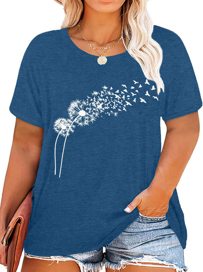 Sunflower Print Graphic moisture wicking shirts for Women