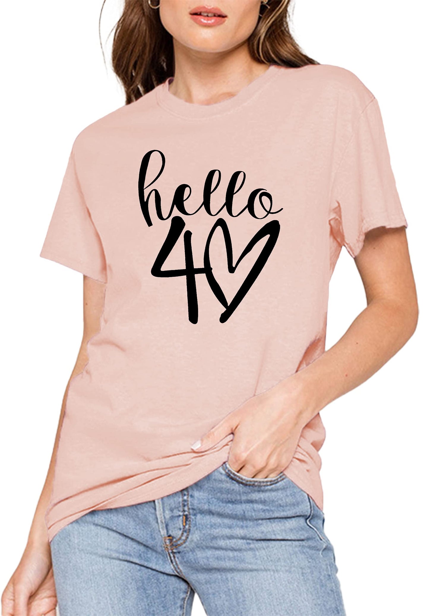 T-shirt Hello Forty pour femme, 40e anniversaire - T-shirt graphique