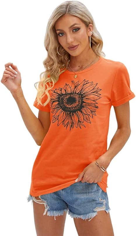 orange graphic tee