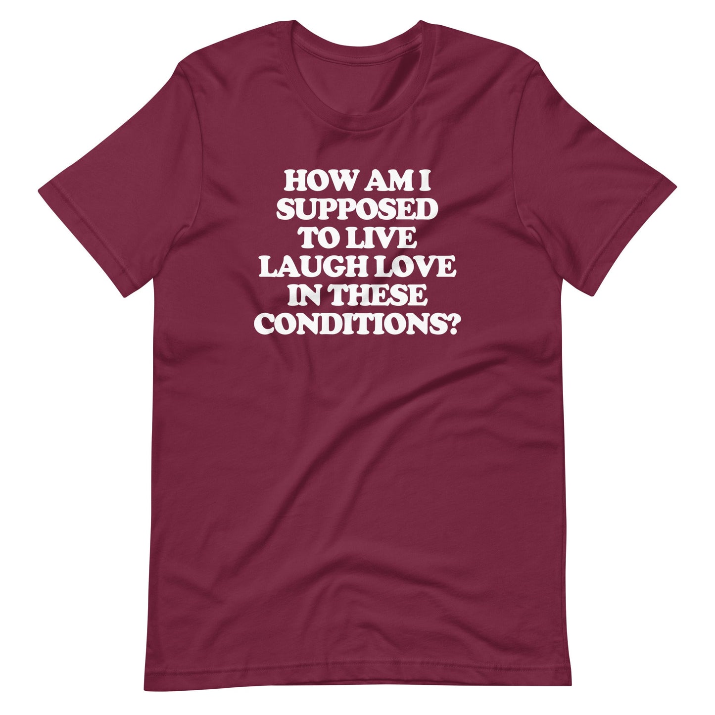 How Am I Supposed To Live Laugh Love In These Conditions?Print T shirts