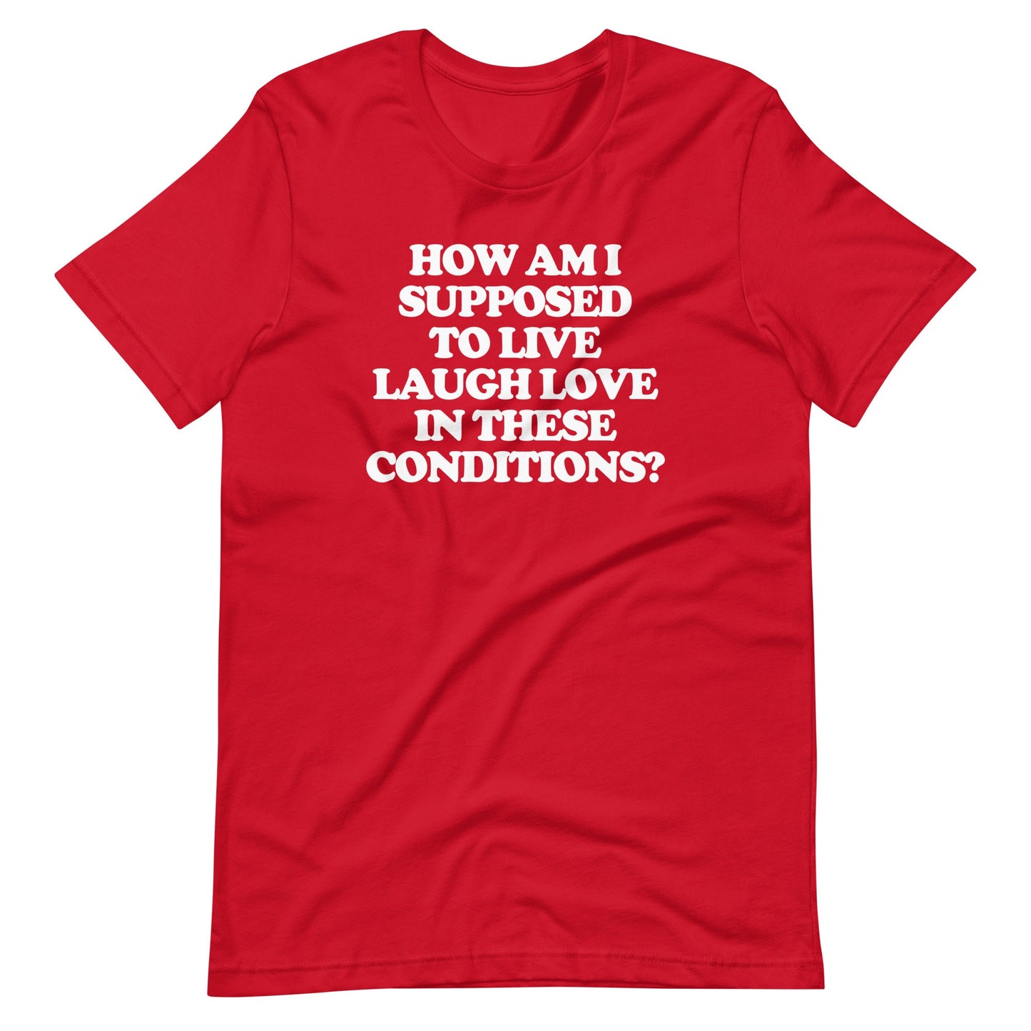How Am I Supposed To Live Laugh Love In These Conditions?Print T shirts